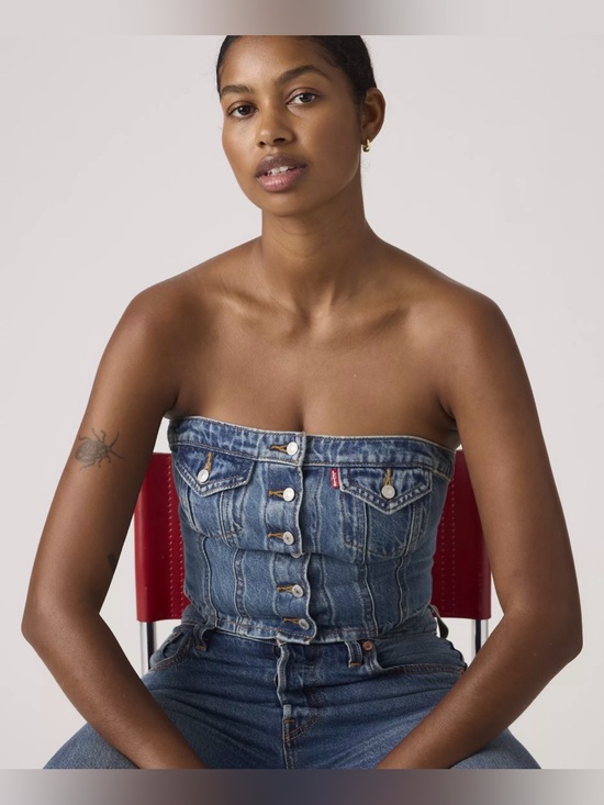 Levi's Tops - Levi's Premium Denim Tube Top - NWT